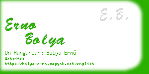 erno bolya business card